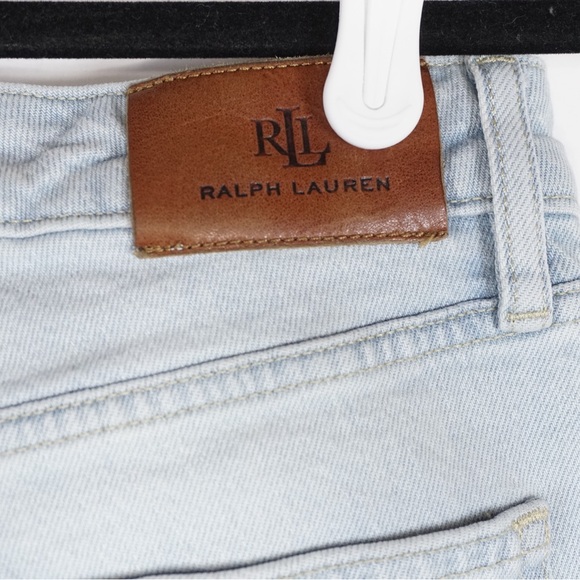 Ralph Lauren Light Blue Cropped Jeans with Frayed Hem - Picture 6 of 8